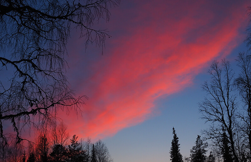 Beautiful sunset light