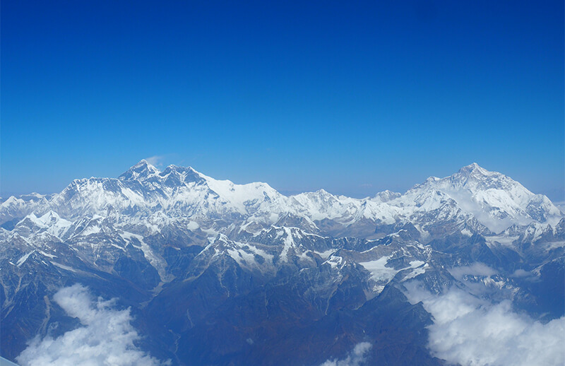 Incredible views on Everest during the flight to Bhutan
