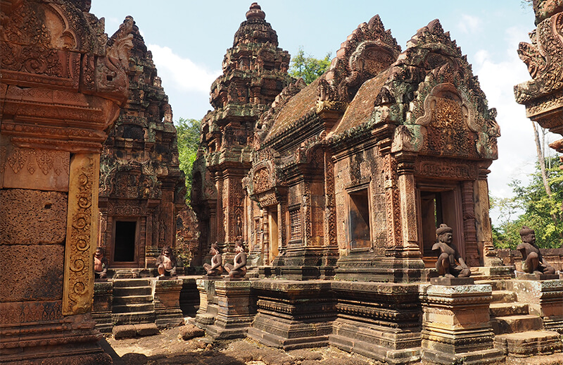 Amazing red Banteay Srei temple