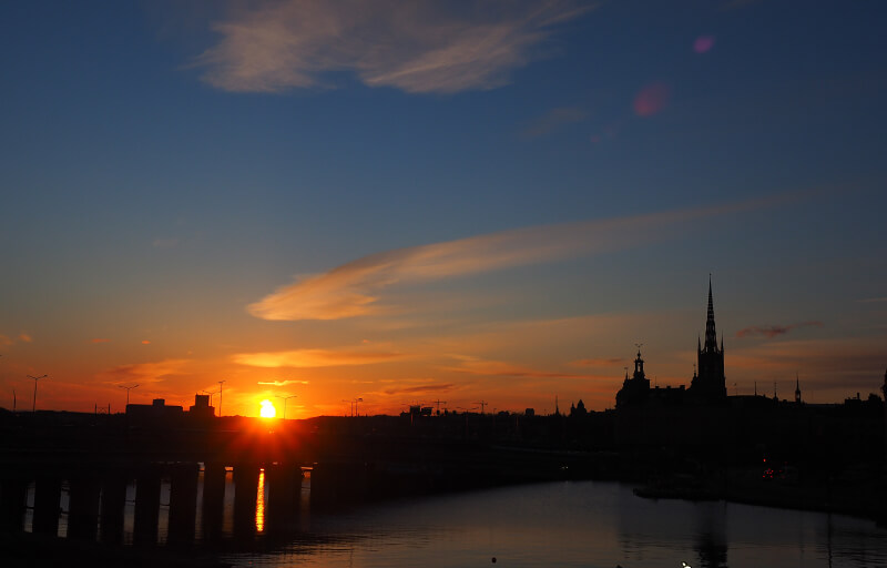 Beautiful sunset from the rooftop